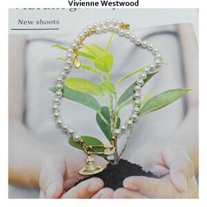 NEW Vivienne Westwood Orb Pearl Choker Necklace